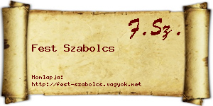 Fest Szabolcs névjegykártya